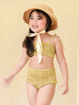 Claudè Smocked Two Piece Swimsuit | Olives - image