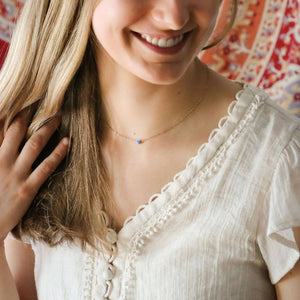 REBECCA OPAL ROSEGOLD NECKLACE - image