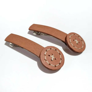 Button Hair Clip - image