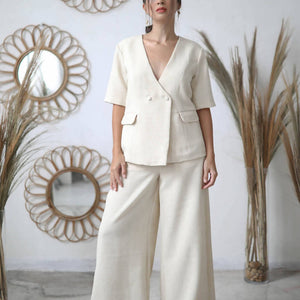 High Tailored Palazzo Pants - image