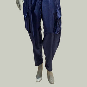 Short Sleeve Baggy Jumpsuit in French Navy - image