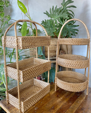 Rattan Rectangular 3 Tier - image