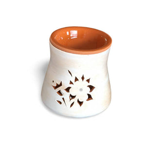 Handcrafted Terracotta Aroma Tea Light Candle Oil Burner - image