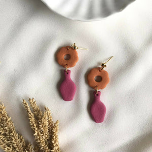 Matisse Inspired Polymer Clay Earrings - image