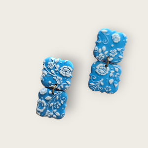 Cassie Clay Earrings in Light Blue - image