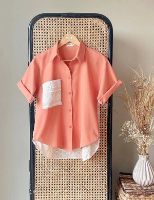 Bianca Shirt in Coral - image