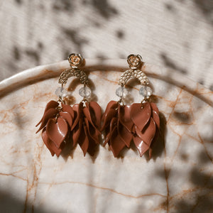Handcrafted Acrylic Petal Earrings - image