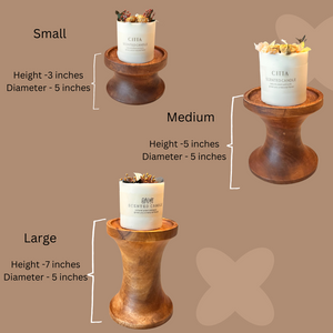 Elegant Wood Candle Holder - in 3 sizes - image
