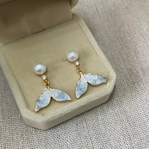 Mermaid Freshwater Pearl Earrings - image