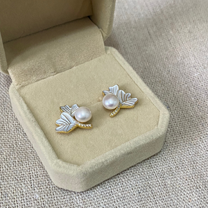 Fleur Freshwater Pearl Stud Earrings - image