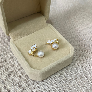 Isla Freshwater Pearl Stud Earrings - image