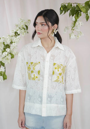 Bougainvillea Lace Polo - image