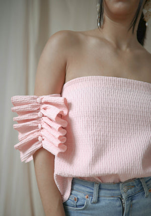 Ruffle Button Top - image