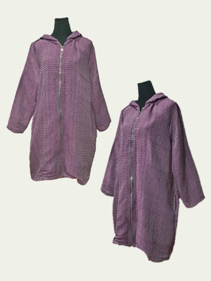 Hand Woven Hoodie Coat - image