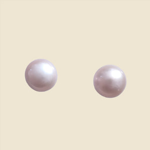 Freshwater stud peach Earrings - image