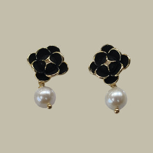 Black Rose Akoya Earrings - image