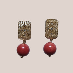 Natural Coral Earrings 2 - image