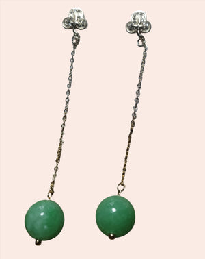 Burmese Long drop earrings - image