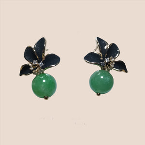 Butmese Black Orchid Earrings - image