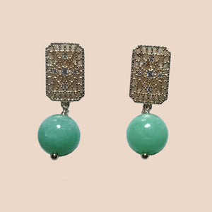 Burmese jade Ana Earrings - image