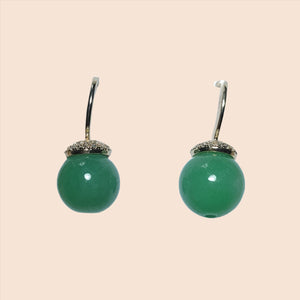 Burmese jade sangling earrings 2 - image