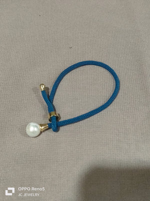 y bracelet sapphire silk pearl - image