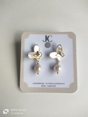 Saltwater Pearl Earrings Butterfly10 - image