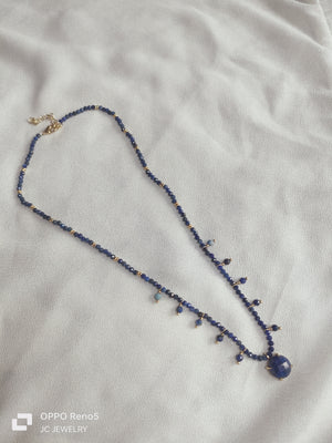 Lapis lazuli necklace -round - image