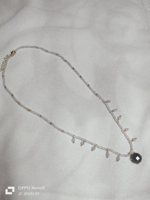 Moonstone Necklace -Round - image