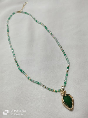 Adventurine Drop Necklace - image