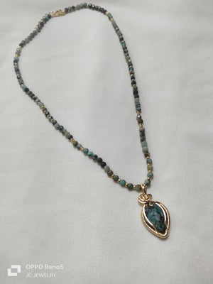 Amazonite Drop Necklace - image