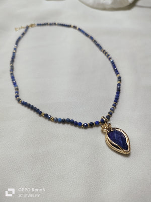 Lapis la suli  Drop necklace - image