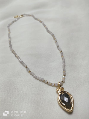 Moonstone Drop  Necklaces - image