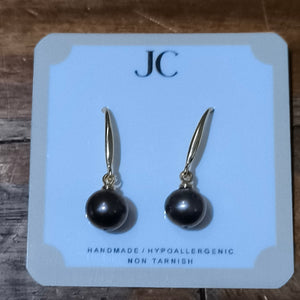 FRESHWATER PEARL BLACK DROP A024 - image