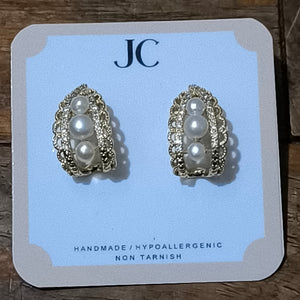 FRESHWATER PEARL EARRINGS A025 - image