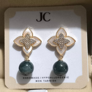 Jade earrings 1003 - image