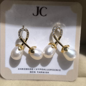 Duo Pearl Earrings 1010 - image