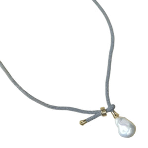 Baroque Pearl Necklace LIGHT GREY 2 - image