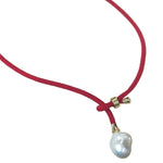 BAROQUE PEARL necklace dark red 3 - Jcpearlbaroquedarkred3