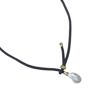 BARPQUE PEARL necklace dark blue 8 - image