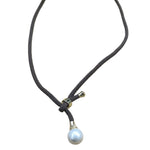 Freshwater Pearl Necklace Round deep brown 2 - Brown