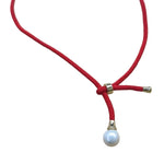 Freshwater Pearl Necklace Round 4 - Red