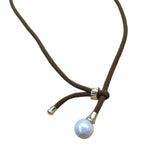 Freshwater Pearl Round Necklace brown 11 - Brown