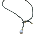 Freshwater Pearl Round Necklace army green 10 - Army green