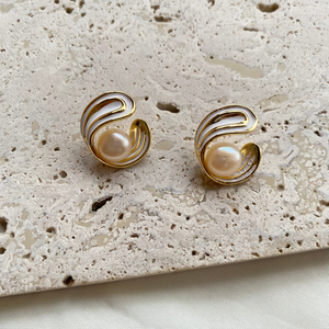 Isadora Freshwater Pearl Stud Earrings - image