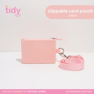 The Tidy Concept Clippable Card Pouch - Silicone Bag with Zipper and Adjustable Nylon Strap - image