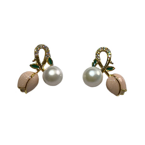 18 FRESHWATER PEARL EARRINGS - image
