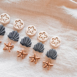 Beach Summer Stud Earrings Set - image