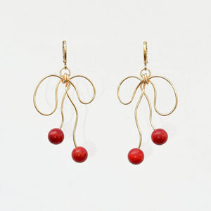 Cherry Bow Earrings - image