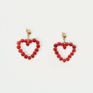 Stone Heart Earrings - image